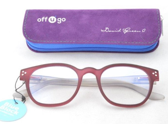 offugo BLUE BLOCK model CHRISTIE Burgundy