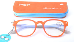 offugo BLUE BLOCK model CHRISTIE Orange